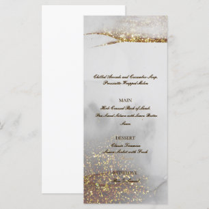 Glitter Gold Alcohol Ink Chic Flat Menu