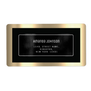 Glitter Gold Black Metal RSVP Framed Boutique