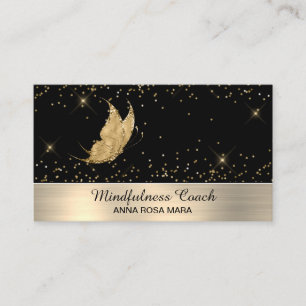 *~* Glitter Gold Butterfly Mystical Magical Stars  Business Card