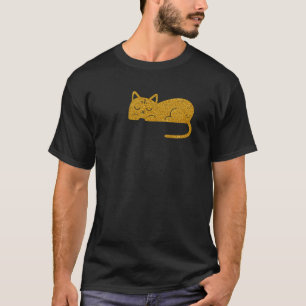 Glitter Gold Catnap Silhouette tees