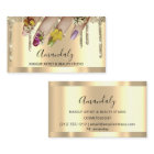 Glitter Gold Drips Nail Manicure Floral