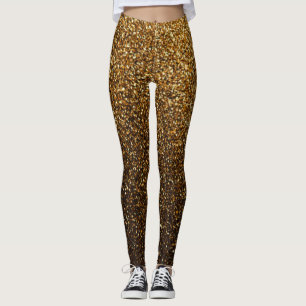 Glitter Gold Rave Love Leggings