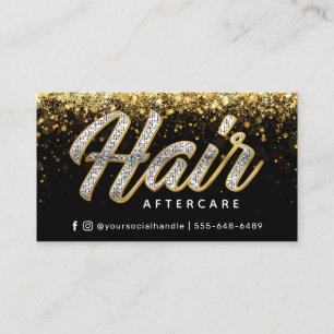 Glitter Gold Shining Hair Aftercare Card