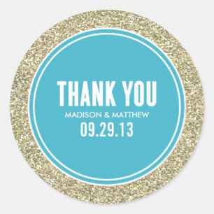 GLITTER & GOLD   WEDDING FAVOR LABELS