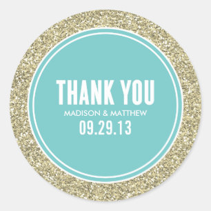 GLITTER & GOLD   WEDDING FAVOR LABELS