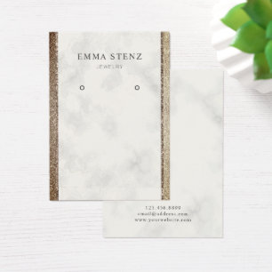 Glitter Gold White Marble • Earring Display