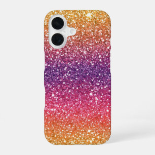 Glitter Golden Purple Ombre iPhone 16 Case