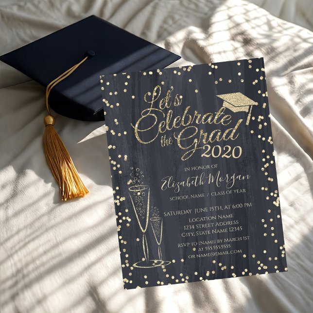 Glitter Graduation Cap,Glass Diamonds Graduation Invitation (Creator Uploaded)