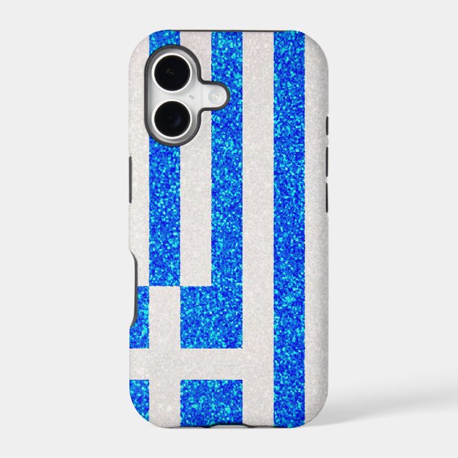 Glitter Greece flag iphone5 case (Back)