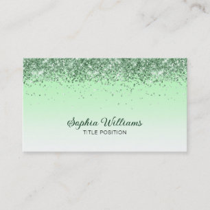 Glitter Green Business Card