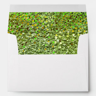 Glitter green Glow Sparkle Christmas Envelopes