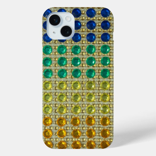 Glitter green yellow blue sparkleiPhone case (Back)