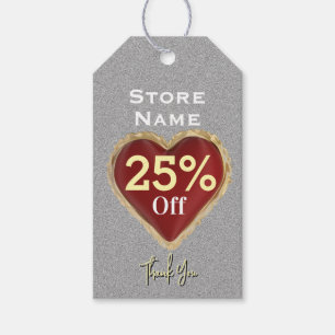 Glitter Grey Gift Tags