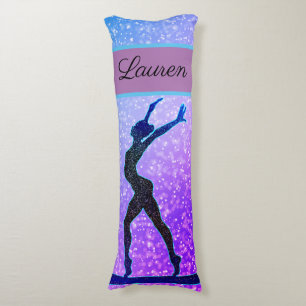 Glitter Gymnastics Beam Blue and Purple Body Cushion