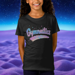 Glitter Gymnastics Pastel Rainbow Sporty T-Shirt