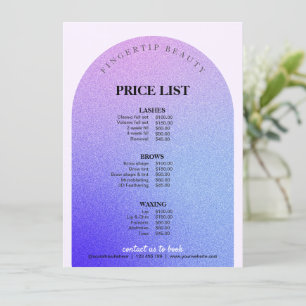 Glitter Hairstylist Nail Beauty Salon Price List
