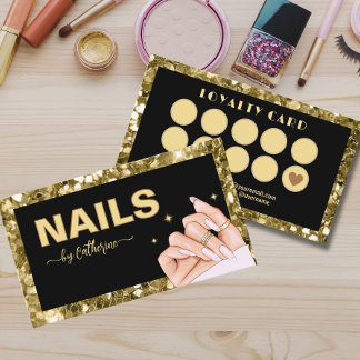 Glitter & Hand nail salon Manicurist  Loyalty Card