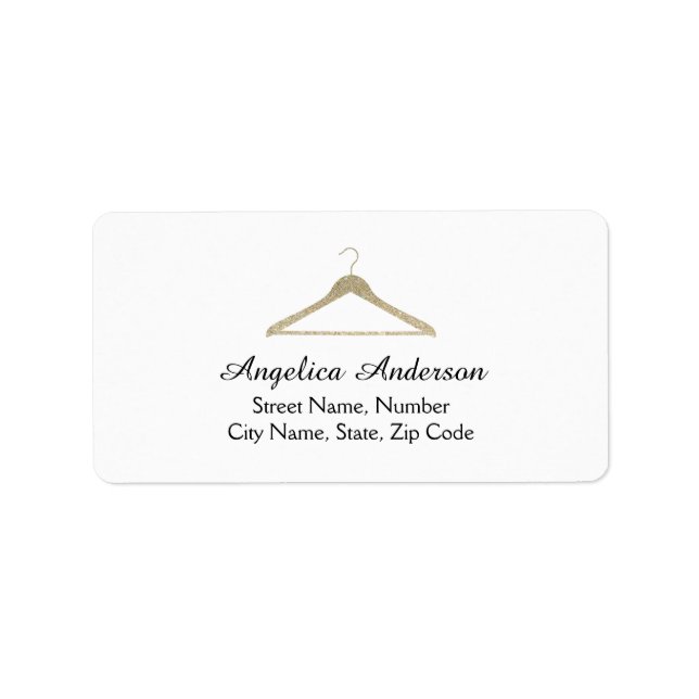 Glitter Hanger Logo Address Label (Front)
