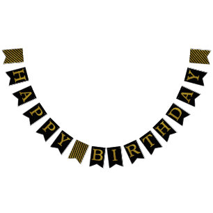 Glitter Happy Birthday bunting banner