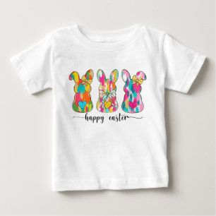 Glitter Happy Easter Bunny  Baby T-Shirt