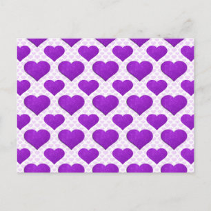 Glitter Heart Basic 1 Purple Postcard