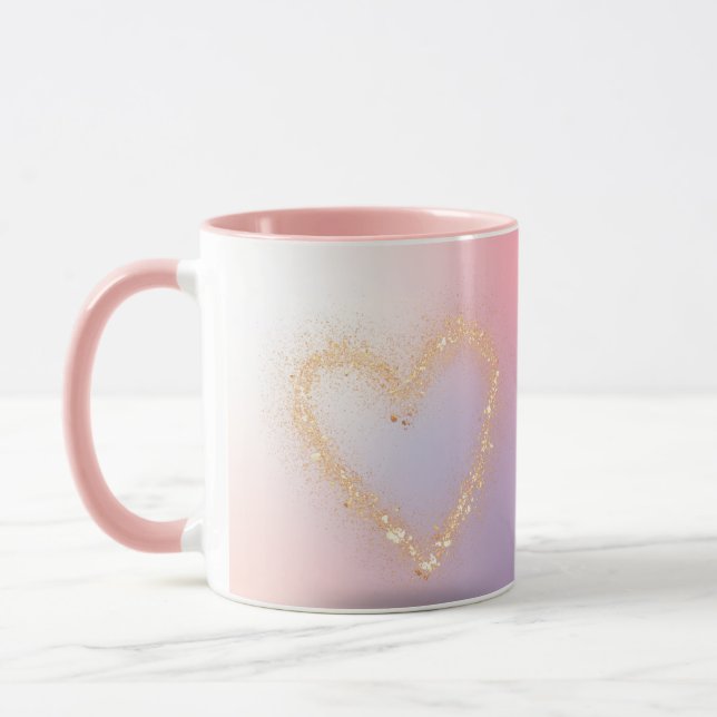 Glitter Heart Mug (Left)