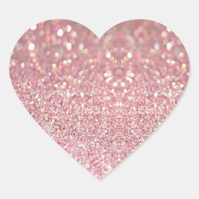 Glitter Heart Sticker (Front)