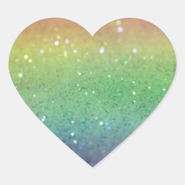 Glitter Heart Sticker (Front)