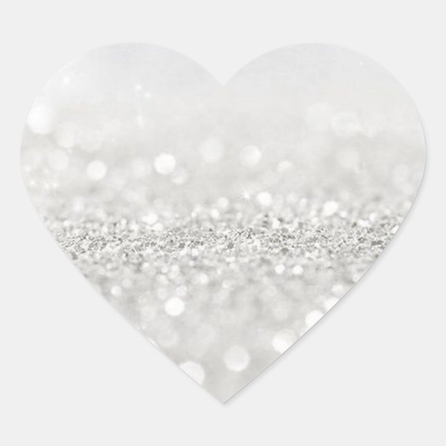 Glitter Heart Sticker (Front)