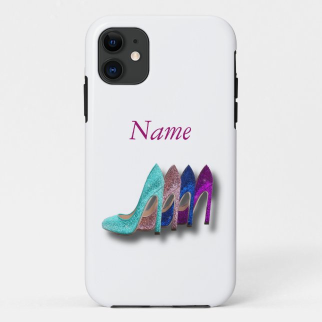 Glitter High Heel Shoes Fashion iPhone 5 case (Back)