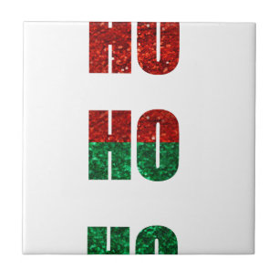 glitter ho ho ho tile
