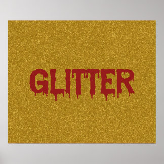 Glitter in Blood Typografie Poster