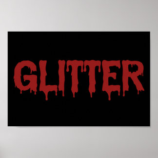 Glitter in Blood Typografie Poster