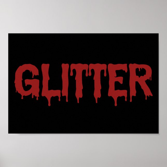 Glitter in Blood Typografie Poster (Front)