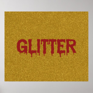 Glitter in Blood Typografie  T-Shirt Poster