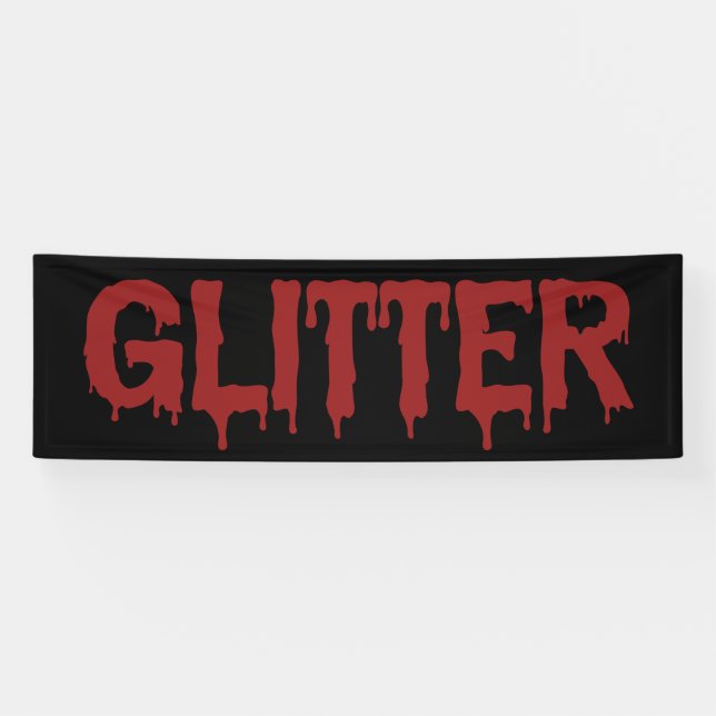 Glitter in Blood Typography Banner (Horizontal)