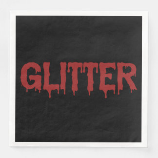 Glitter in Blood Typography Napkin
