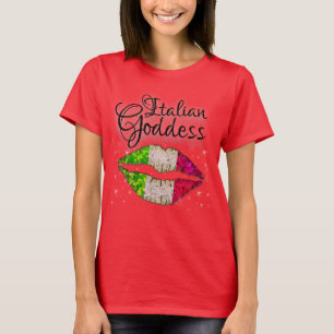 Glitter Italian Diva Princess Goddess Italia Italy T-Shirt