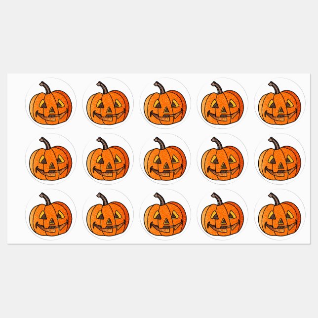 Glitter Jack O'Lantern (Sheet)
