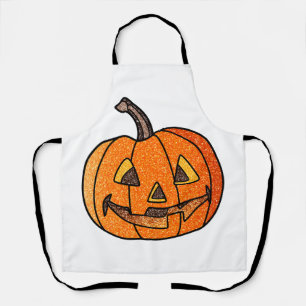 Glitter Jack O'Lantern Apron