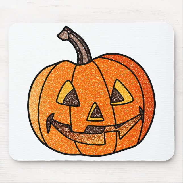 Glitter Jack O'Lantern Mouse Mat (Front)