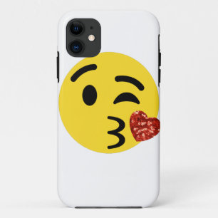 glitter kiss emoji iPhone 11 case
