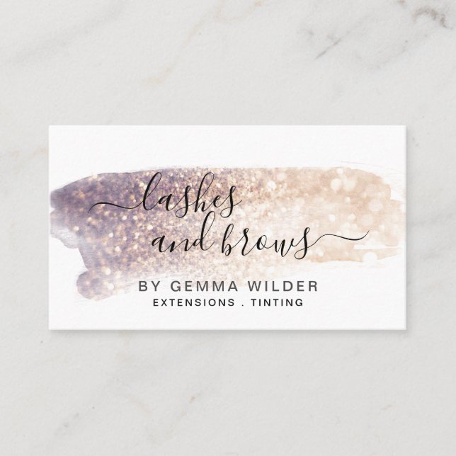 Glitter Lash Brow Services  Business Card (Front)