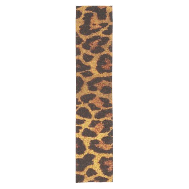 Glitter Leopard Pring Short Table Runner (Front)