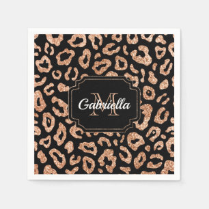 Glitter Leopard Print Napkin