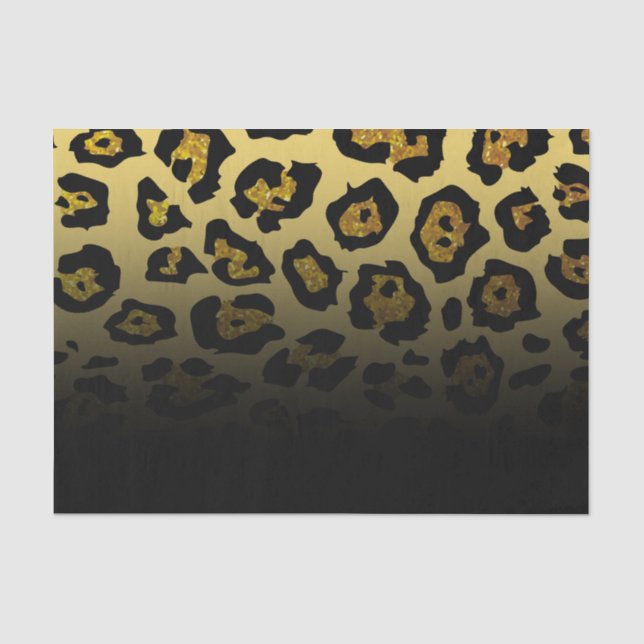 Glitter Leopard Print Tissue Paper (Front)