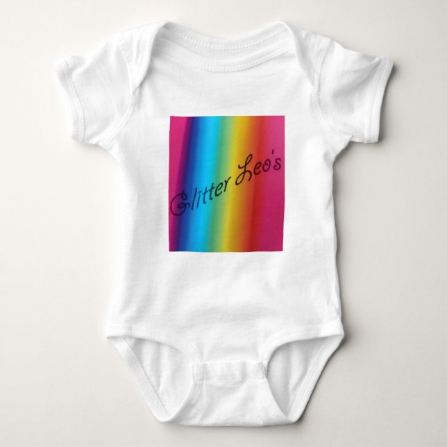 Glitter Leo's Baby Bodysuit (Front)