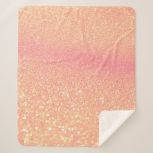Glitter lights on black background. Out-of-focus Sherpa Blanket
