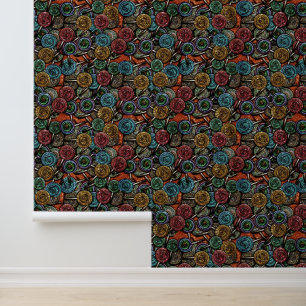 Glitter Lollipop Pattern Wallpaper