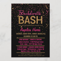 Glitter Look Confetti Bachelorette Party Shower